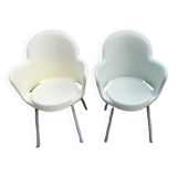 2 Italian Gogo Basic Armchairs By Marcello Ziliani For Sintesi 1980