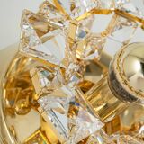 Pair of wall sconces in gilded crystal by Palwa, Germany, 1960s.