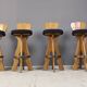 Set of 4 vintage brutalist bar stools, 1960s