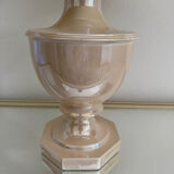 Beige glazed ceramic lamp from the 80s