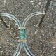 Vintage metal and glass side table