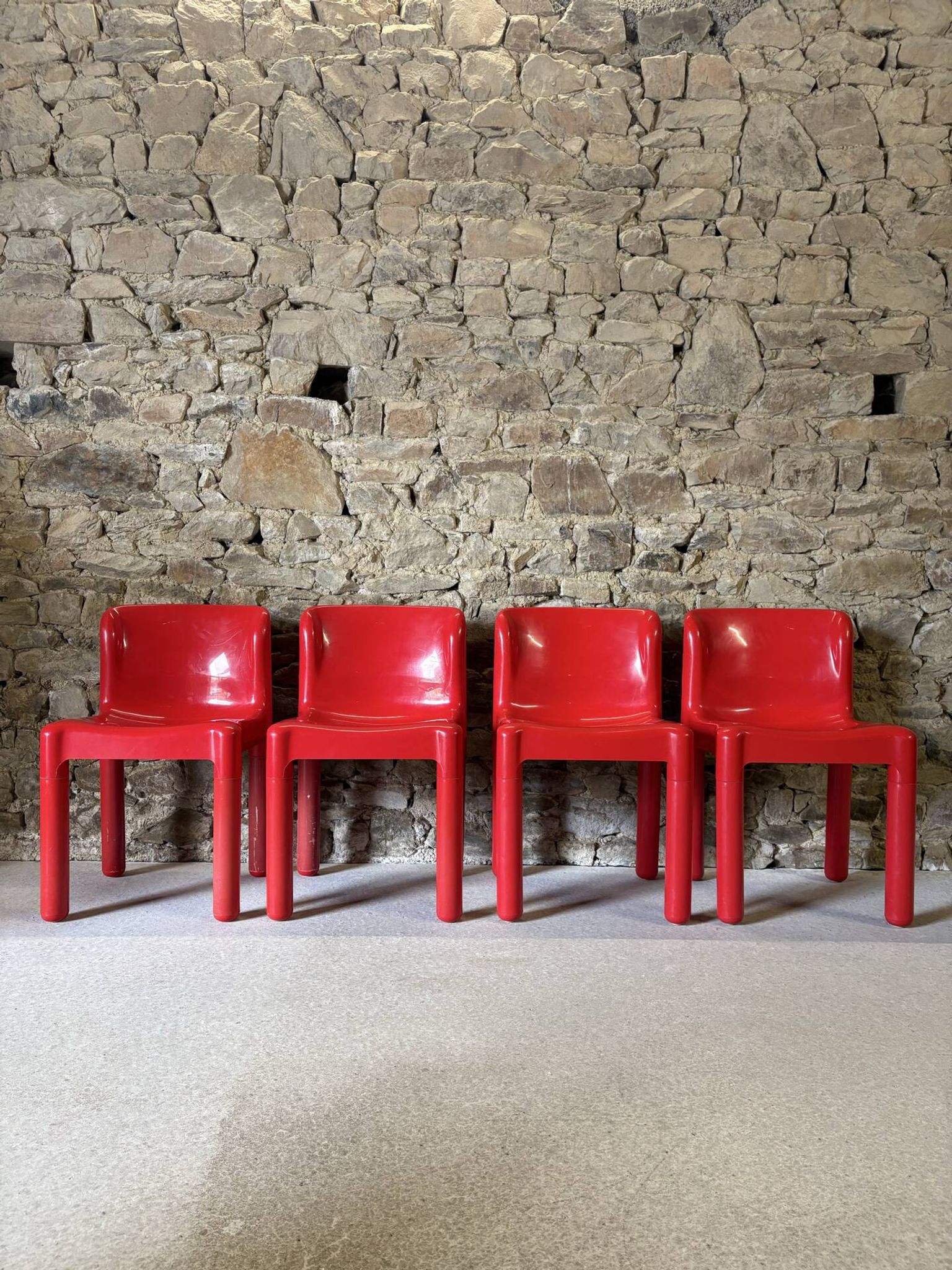 4 chaises modèle 4875 par C. Bartoli pour Kartell, 1970
