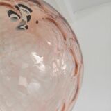 Suspension in bubble glass pink design 70s