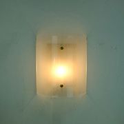Mid century sconce acrylic and brass 1960s 1970s lucite wall lamp