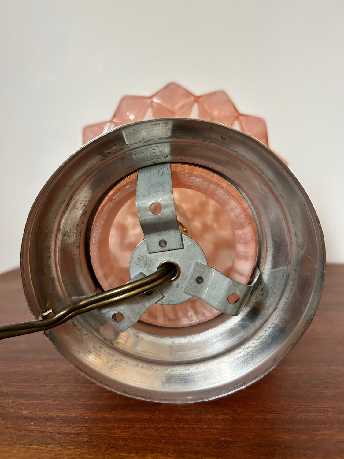 Art Deco glass globe lamp from Clichy