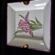 Sublime Pocket Bowl in Limoges Porcelain, Hand-Painted Iris & Gold Leaf