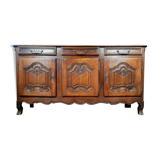 Buffet in Liège enfilade Louis XV era in solid oak around 1750-1780
