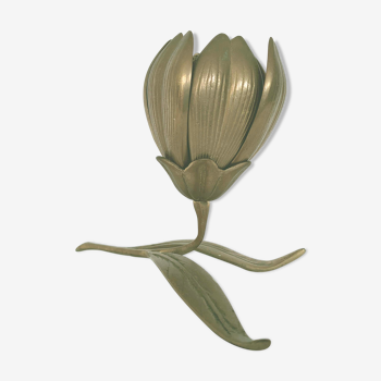 Brass flower ashtray with removable petals