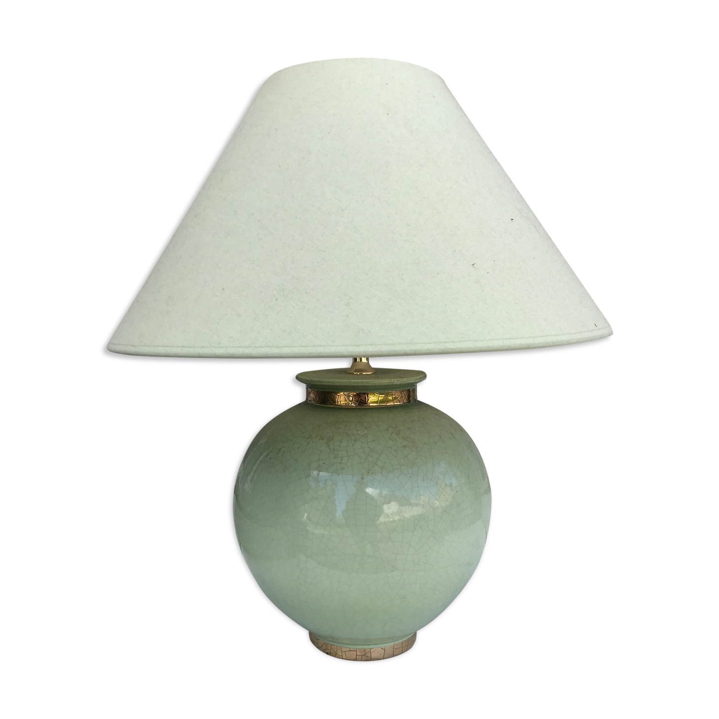 Green ceramic lamp