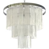 Diamond strips”listelli” murano glass belt chandelier