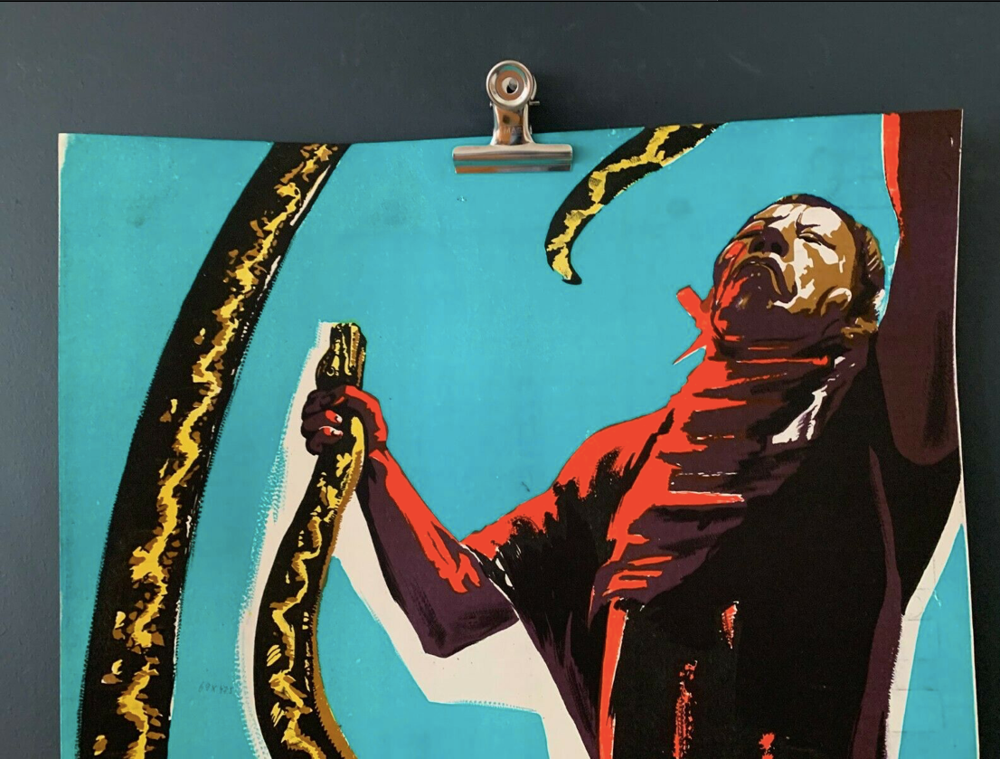 Original Poster 1950s Swedish Documentary Movie Anaconda Torgny Anderberg