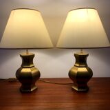 2 vintage brass lamps