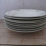 Set of 9 hollow plates in Iron Earth of Lunéville, Bonaparte model