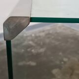 Vintage glass and metal side table