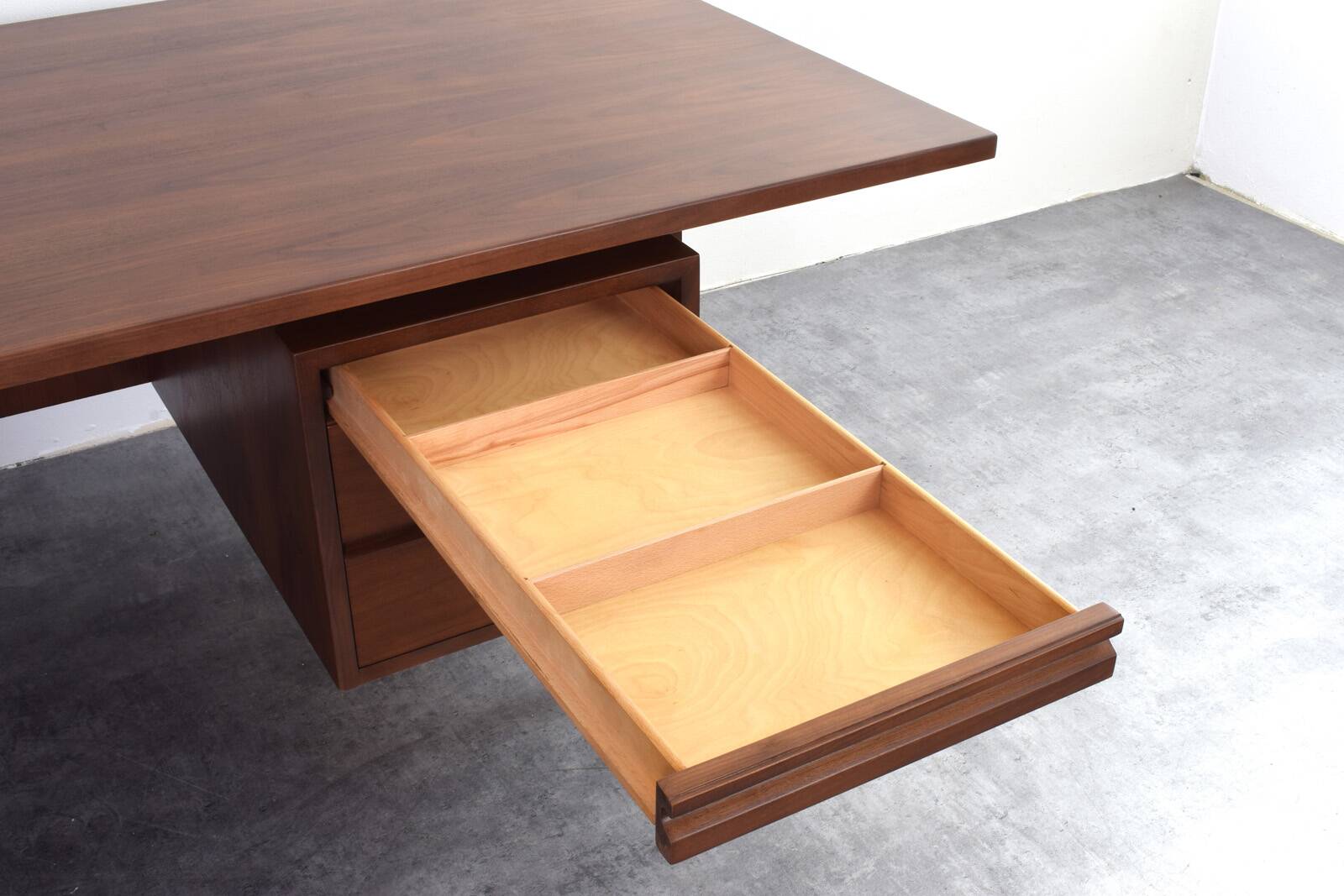 Mid-Century Large American Walnut Executive Desk