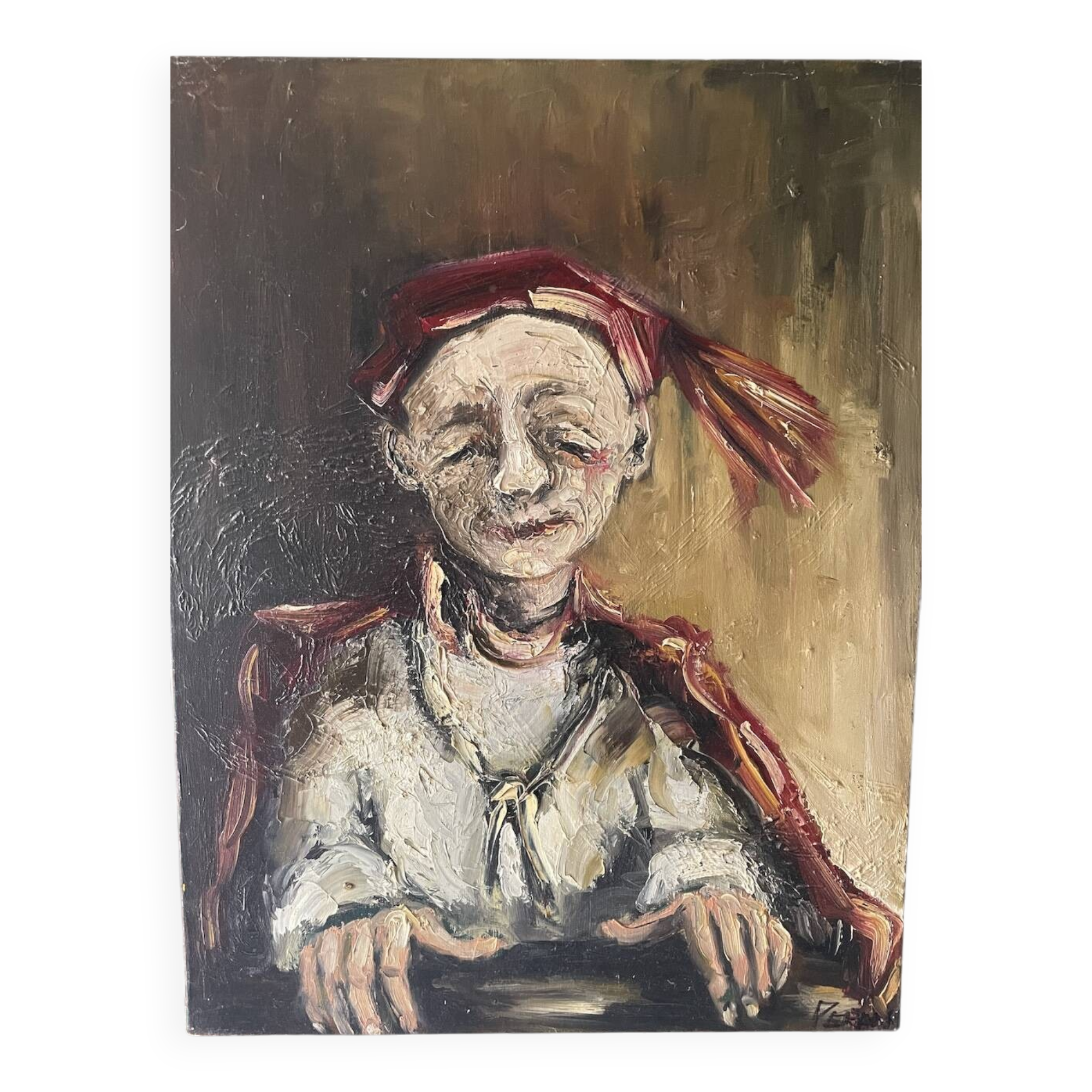Portrait of a man, oil on canvas, signed.