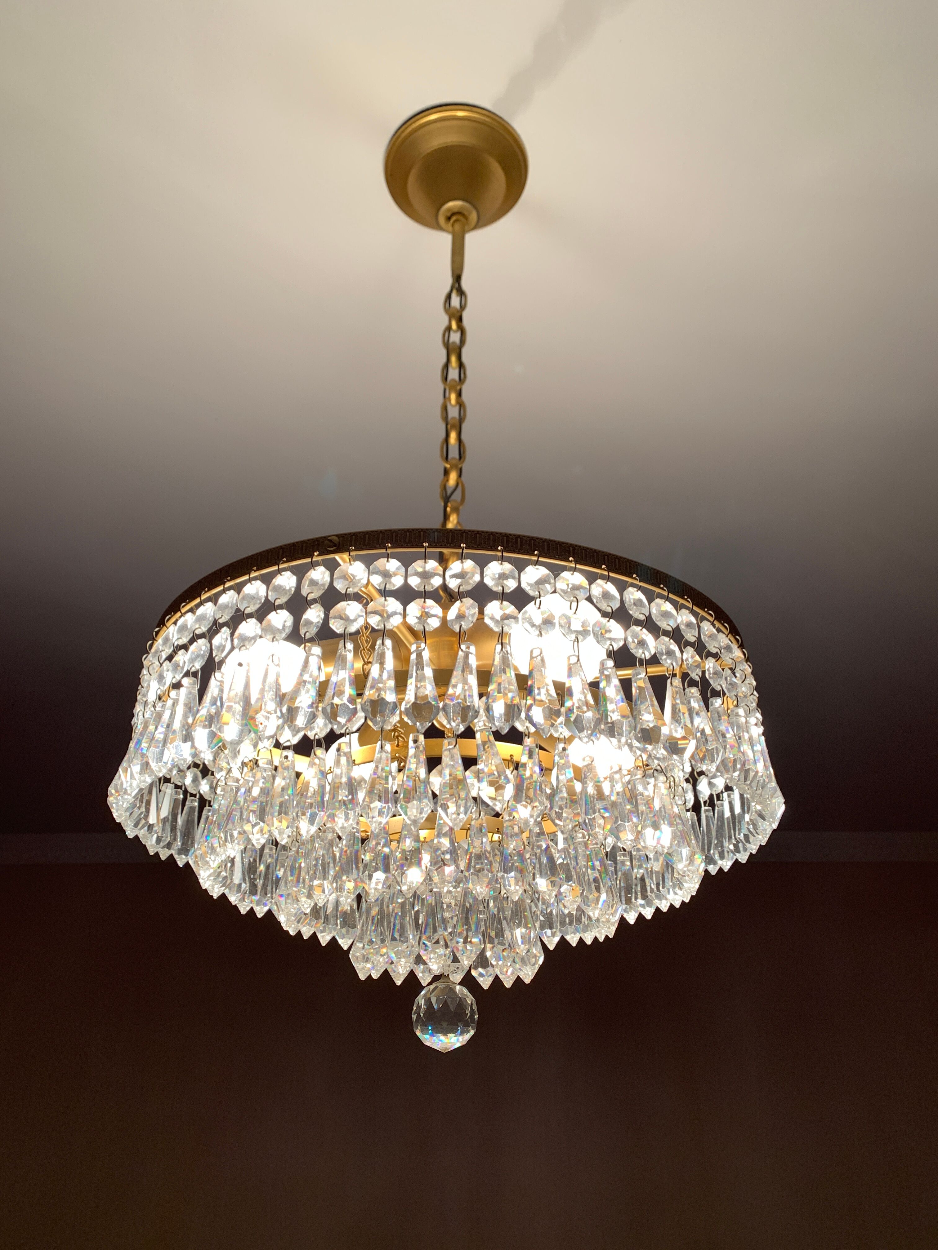 Crystal grapefruit chandelier