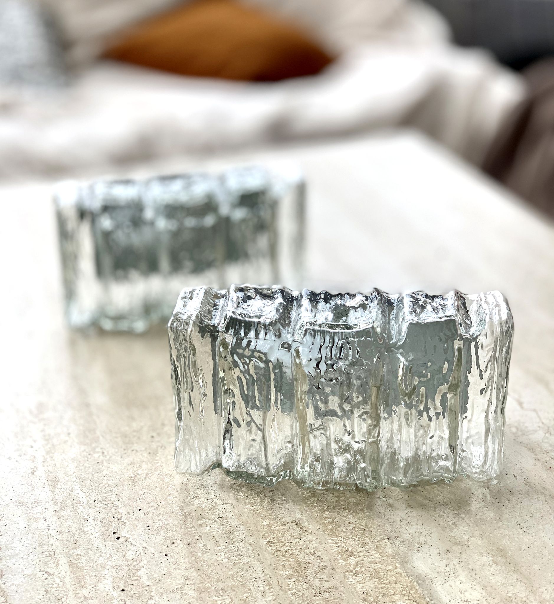 Pair of Murano glass wall lamps