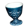 Vintage egg cup in iridescent blue metallic porcelain