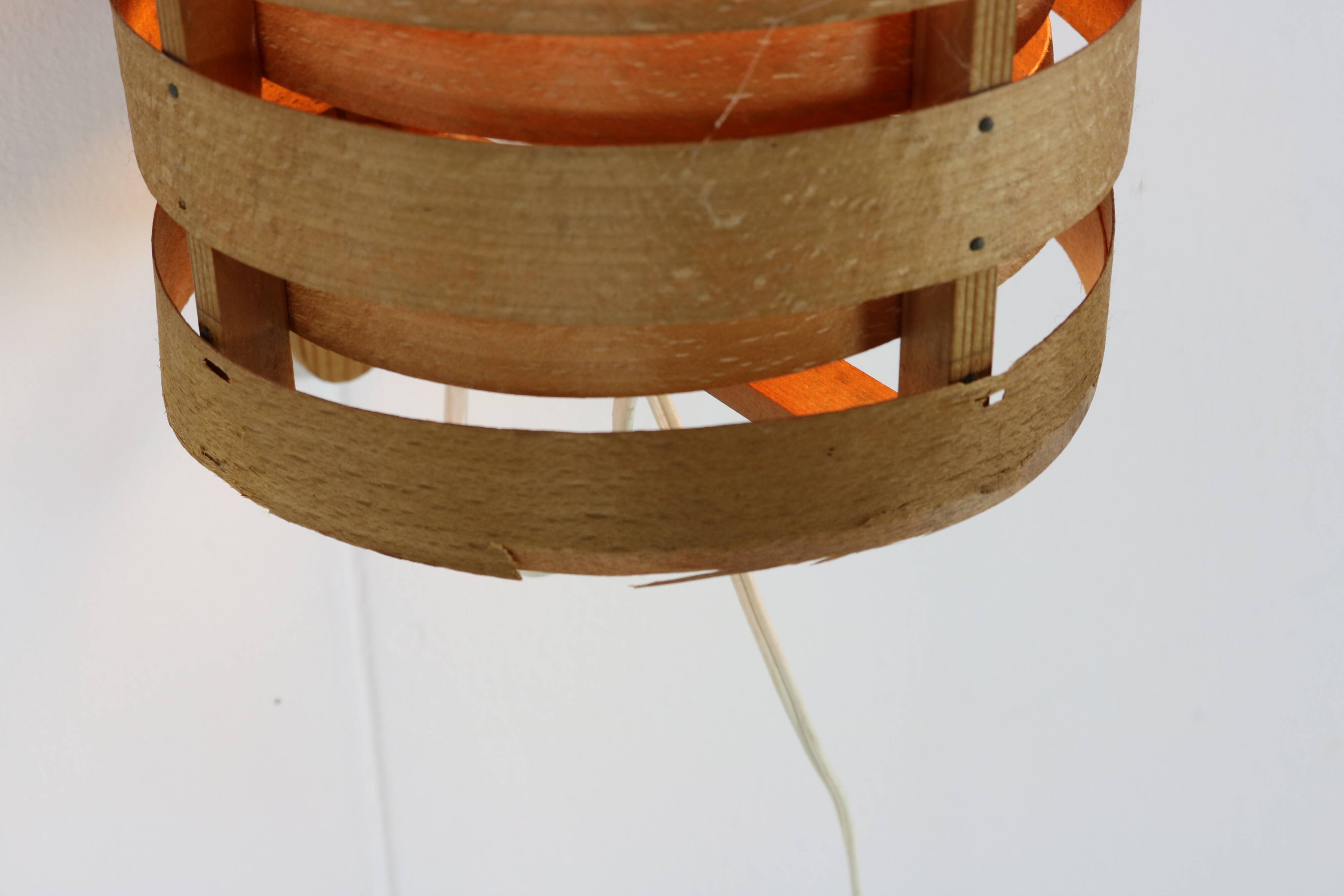 Swedish design pine veneer wall sonce by Hans Agne Jakobsson for Ellysett