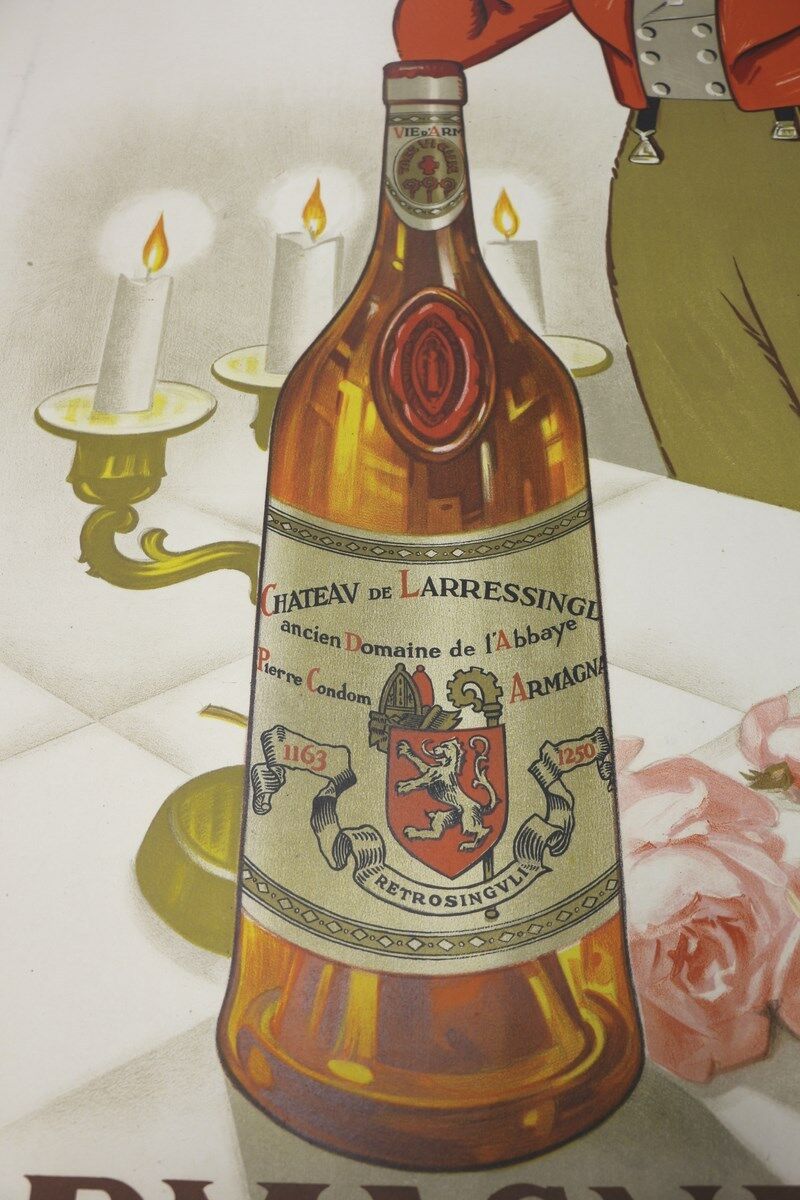 Canvas poster by Henri le Monnier for Armagnac liquor, 1938