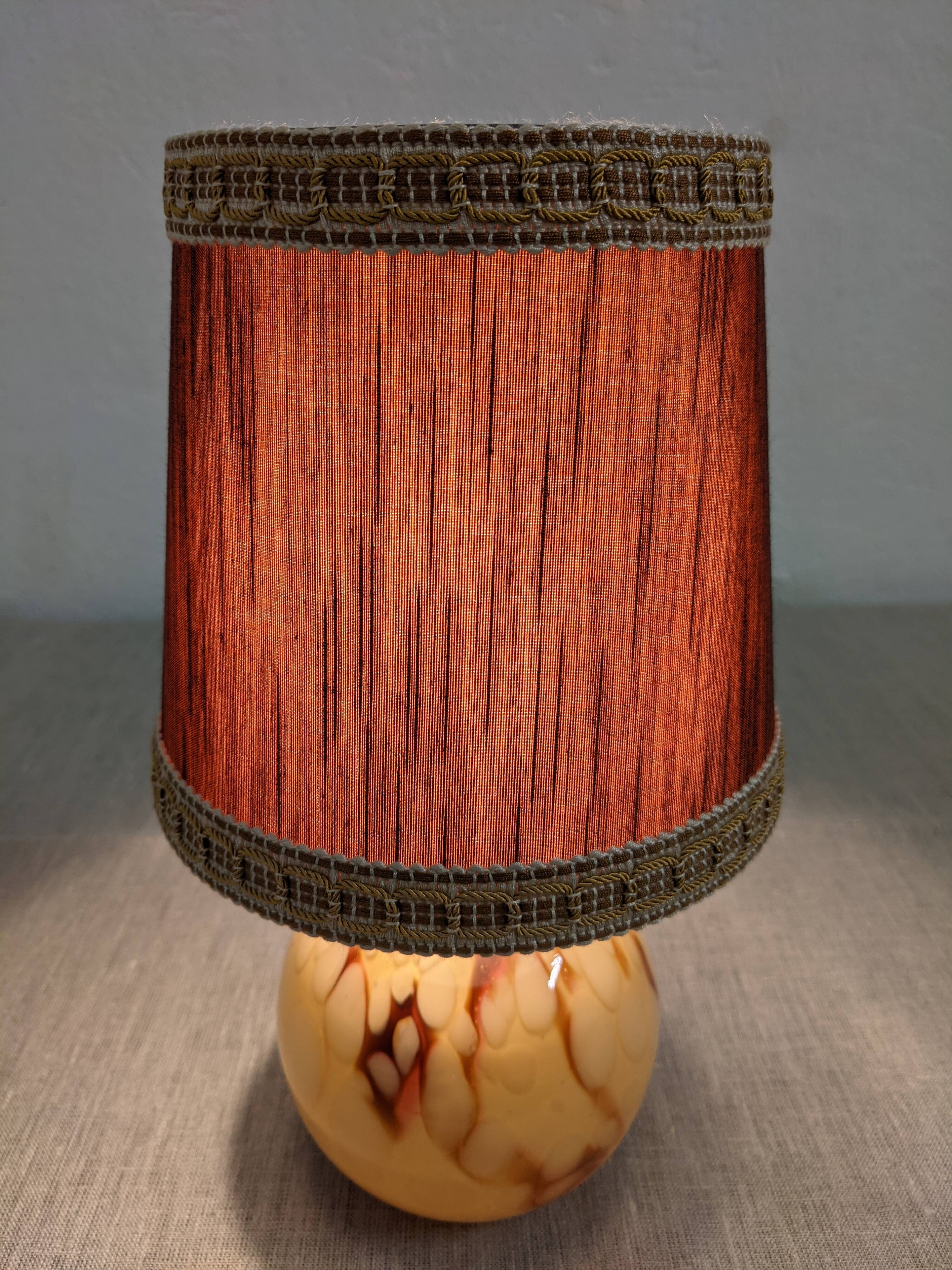 Glass ball bedside lamp from the 50s/60s