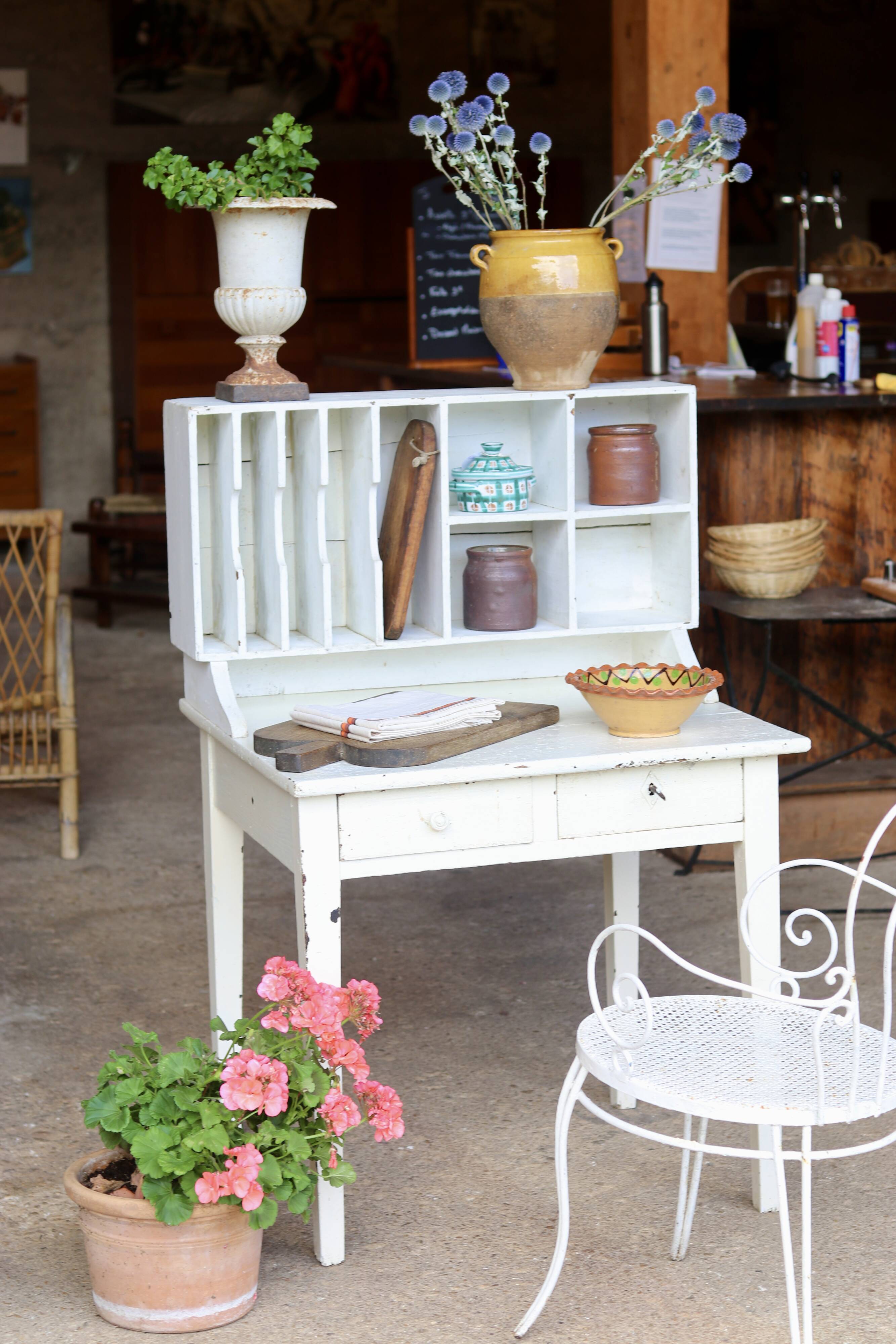 Antique wooden work table