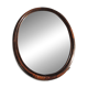 Vintage oval rattan mirror