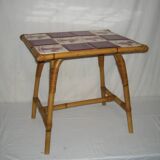 Bamboo-rattan coffee table from the 50s