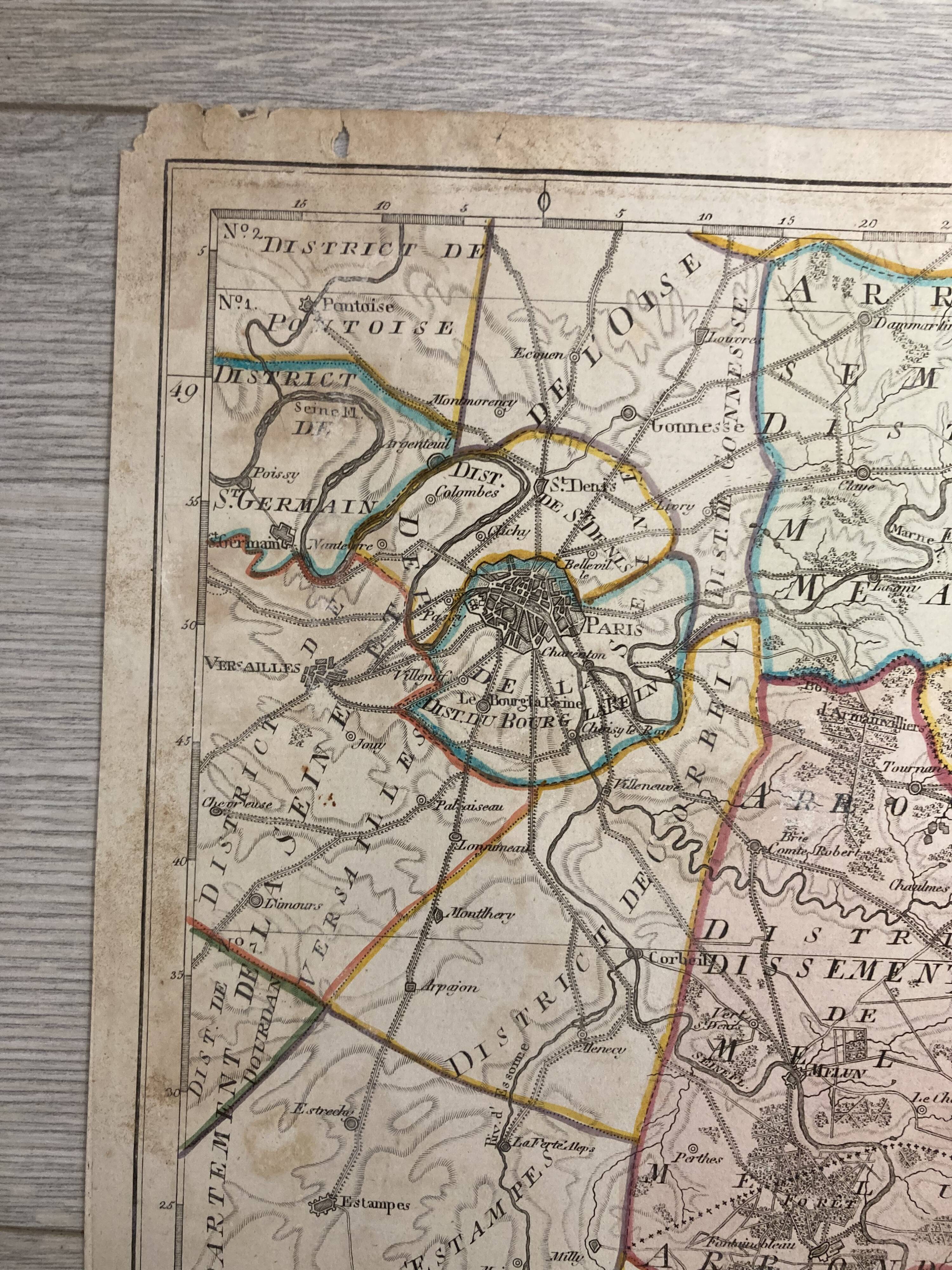 Old Map of Seine-et-Marne