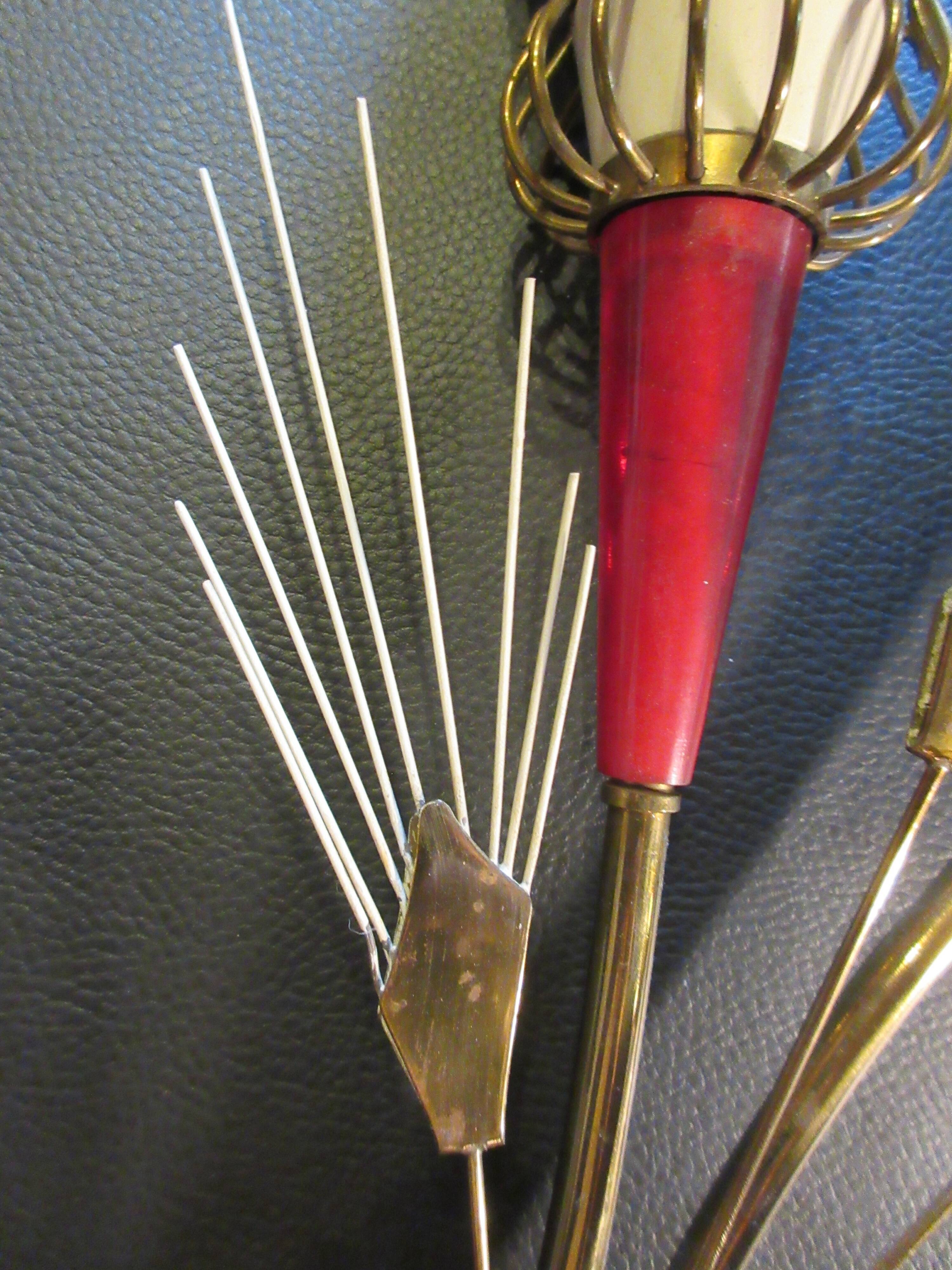 Pair of muguet sconces by Lunel 1950s