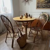 Pair of vintage rattan chairs