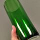 Large vintage vase in green glass.