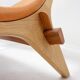 Vintage Scandinavian-style lounge chair in wood and leather
