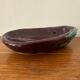 Old Vallauris aubergine ceramic vintage empty pocket bowl