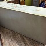 Louis XV Baroque Venetian curved sideboard in lacquered, painted and gilded wood