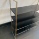 Vintage 1960 String wall shelf black and gold - 60 x 48 cm