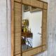 Miroir en rotin vintage