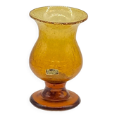 Vase / photophore vintage verre bullé, Avallon