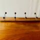 Vintage wooden wall coat rack - 8 balls