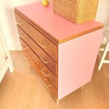 Vintage "Raspberry" chest of drawers