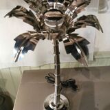 Nickel silver palm lamp