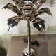 Nickel silver palm lamp