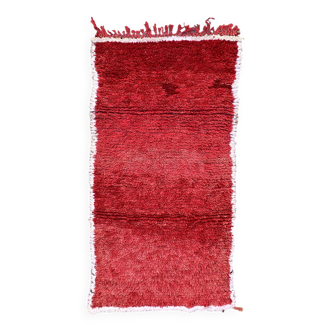 Tapis Marocain Beni M'Guild rouge - 223 x 113 cm