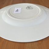 7 assiettes plates liserés vert sapin Moulin des loups