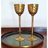 Bougeoirs en laiton danois du milieu du siècle (lot de 2)