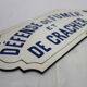 Enameled plaque “No smoking and spitting” 40s/50s