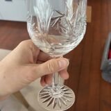 6 Cristal Grand Duc stemmed glasses for wine or water in genuine crystal
