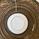 Decorative plate gold XIX in copper and porcelain