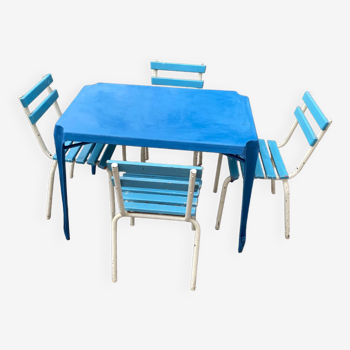 Table Joseph Mathieu et 4 chaises